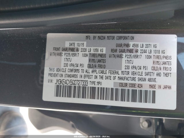 JM3KE4CY5G0727333 Mazda py