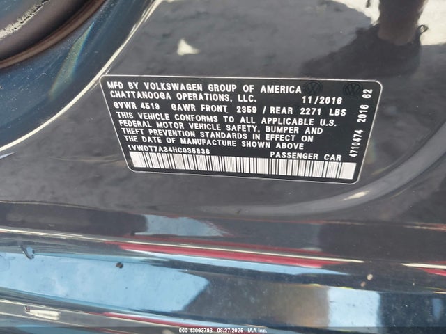 Volkswagen tsi 2017 1VWDT7A34HC035836 Image 9