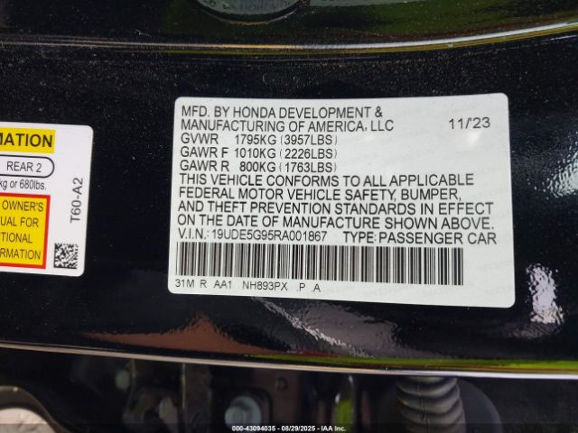 2024 ACURA INTEGRA 19UDE5G95RA001867 Photo 8