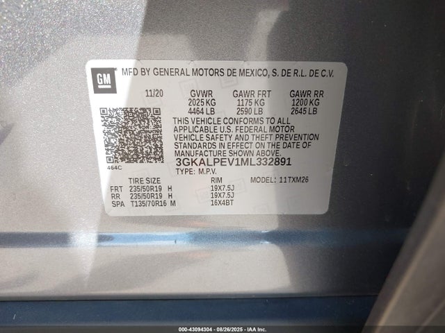 3GKALPEV1ML332891 GMC lyx