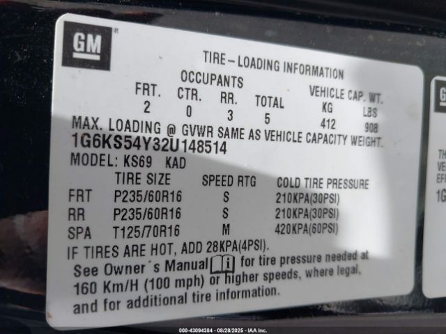 2002 CADILLAC SEVILLE 1G6KS54Y32U148514 Photo 8