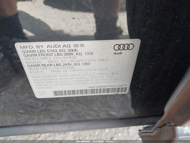 2015 AUDI Q5 WA1DMAFP7FA123677 Photo 8