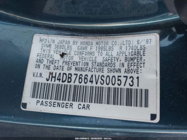 1997 ACURA INTEGRA JH4DB7664VS005731 Photo 8