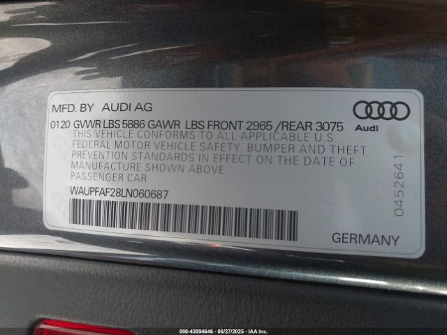 2020 AUDI S7 SPORTBACK WAUPFAF28LN060687 Photo 8