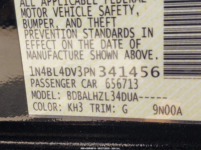 1N4BL4DV3PN341456 Nissan 2023