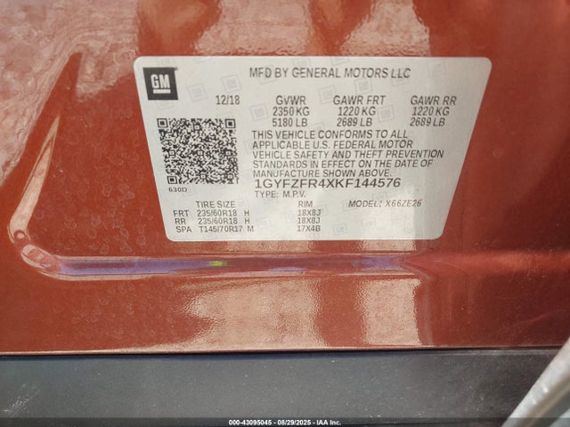 1GYFZFR4XKF144576 Cadillac lsy - sidi, vvt, alum, var 3