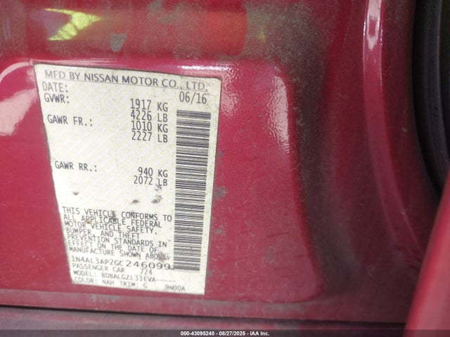 1N4AL3AP2GC246099 Nissan Altima