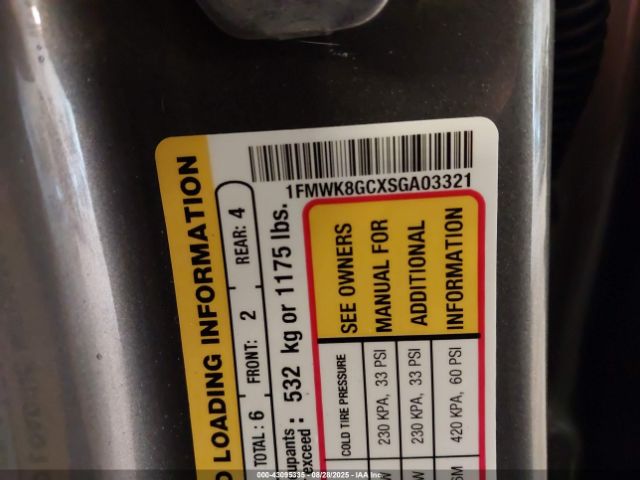 2025 FORD EXPLORER 1FMWK8GCXSGA03321 Photo 8