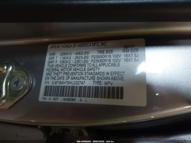 2017 ACURA RDX 5J8TB4H79HL032747 Photo 8