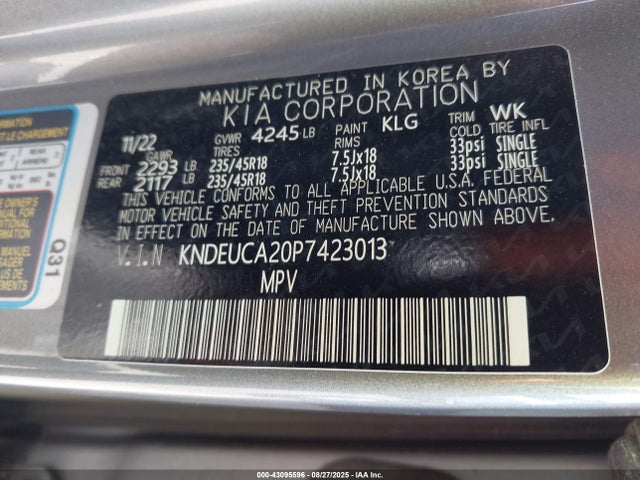 KIA gamma, t-gdi 2023 KNDEUCA20P7423013 Image 9