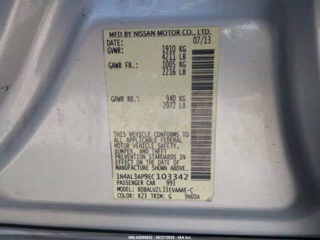 Nissan 2014 2014 1N4AL3AP9EC103342 Image 9