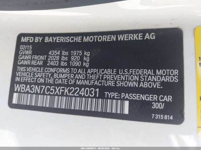 WBA3N7C5XFK224031 BMW 428i