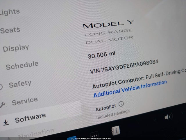 7SAYGDEE6PA098084 Tesla Model Y