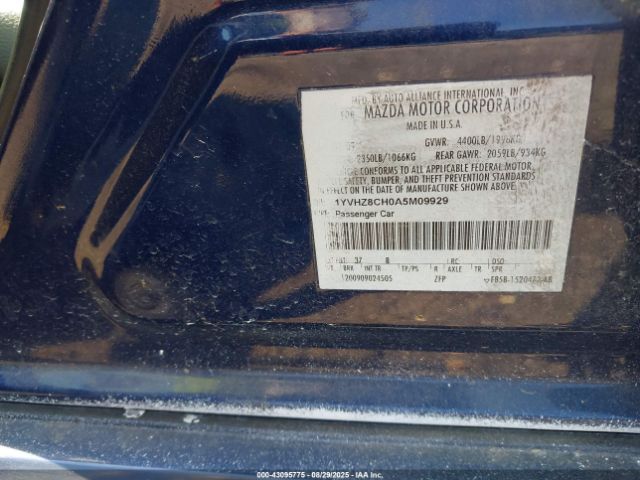 2010 MAZDA MAZDA6 1YVHZ8CH0A5M09929 Photo 8