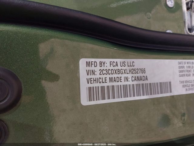 2020 DODGE CHARGER 2C3CDXBGXLH252766 Photo 8