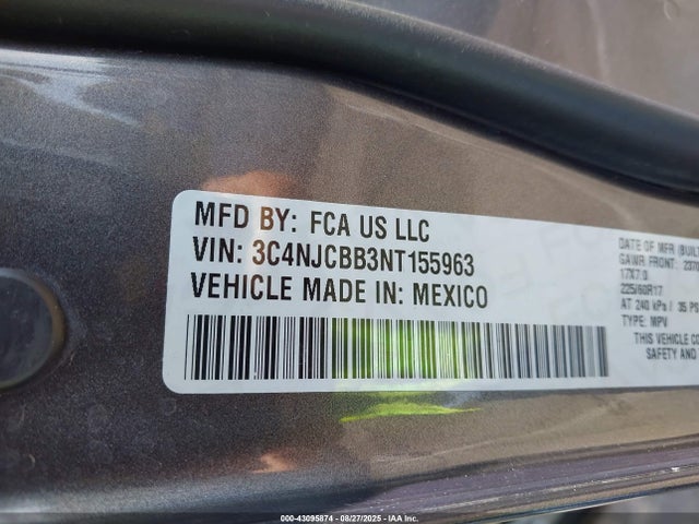 3C4NJCBB3NT155963 Jeep Compass