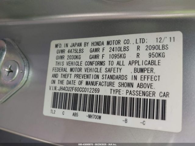 2012 ACURA TSX JH4CU2F60CC012269 Photo 8