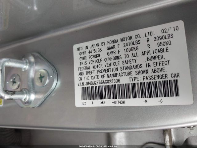 2010 ACURA TSX JH4CU2F66AC023306 Photo 8