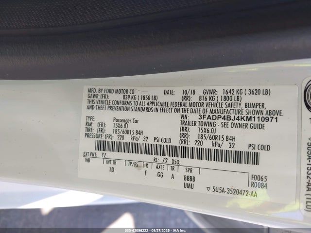 Ford Fiesta 2019 3FADP4BJ4KM110971 Image 9