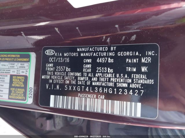 2017 KIA OPTIMA 5XXGT4L36HG123427 Photo 8