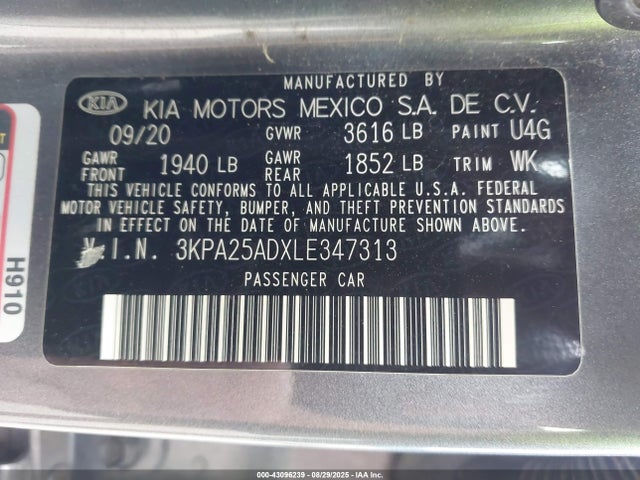 3KPA25ADXLE347313 KIA gammaii 1.6mpi+cvt