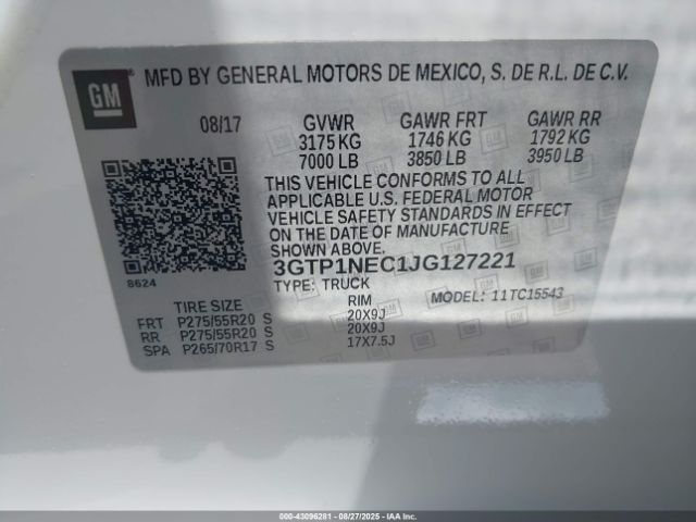 2018 GMC SIERRA 1500 3GTP1NEC1JG127221 Photo 8