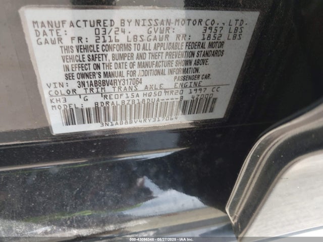 Nissan 2024 2024 3N1AB8BV4RY317064 Image 9