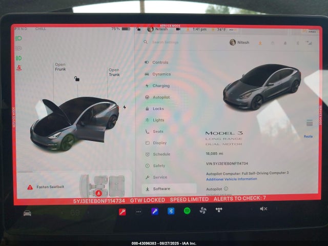 Tesla MODEL 3 2022 5YJ3E1EB0NF114734 Image 7