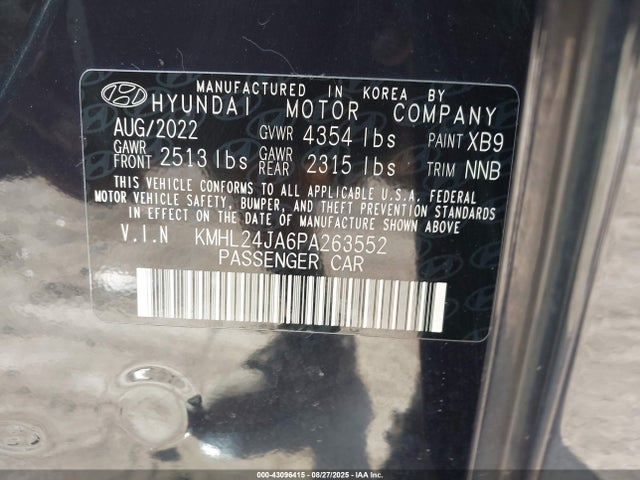KMHL24JA6PA263552 Hyundai gdi theta iii