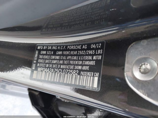 2012 PORSCHE PANAMERA WP0AA2A75CL072582 Photo 8