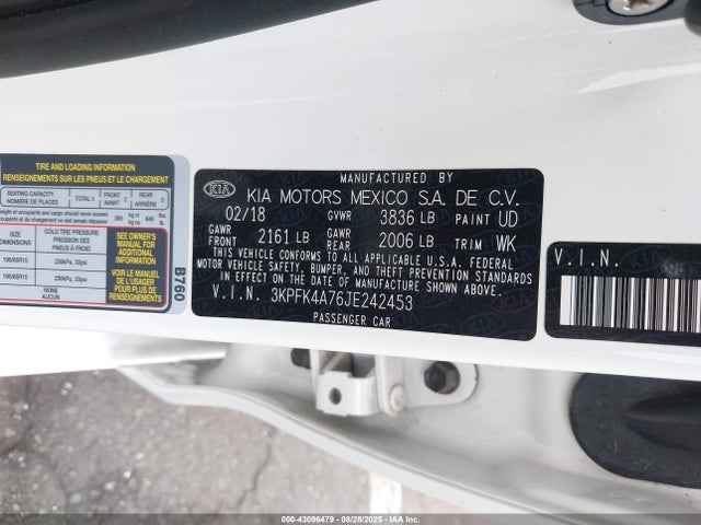 KIA mpi nu 2018 3KPFK4A76JE242453 Image 9