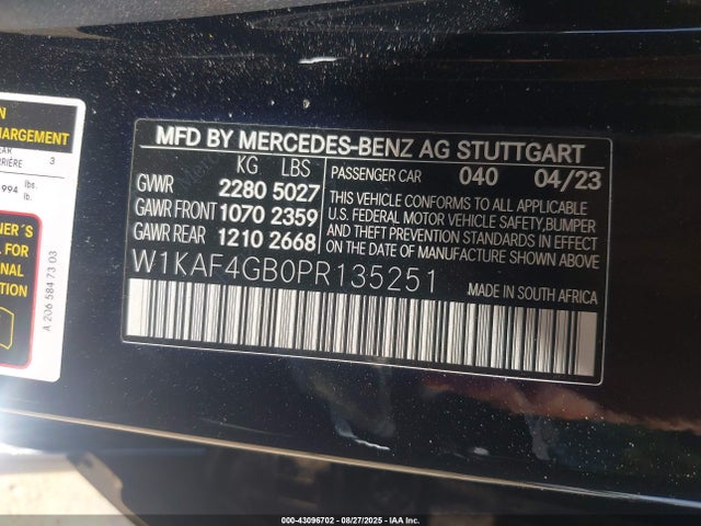 W1KAF4GB0PR135251 Mercedes-Benz m254