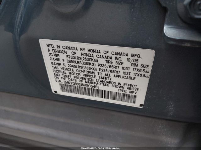 2006 ACURA MDX 2HNYD18616H505453 Photo 8