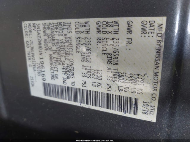 5N1AZ2MH0JN196169 Nissan 2018