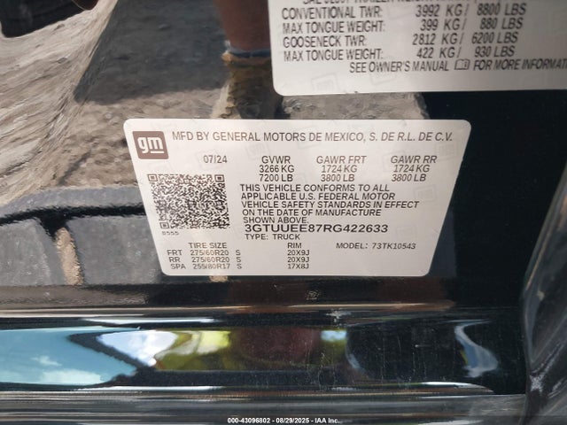3GTUUEE87RG422633 GMC lz0