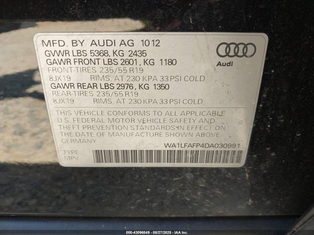 2013 AUDI Q5 WA1LFAFP4DA030991 Photo 8