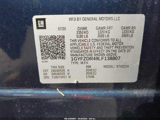 2020 CADILLAC XT4 1GYFZDR49LF138807 Photo 8