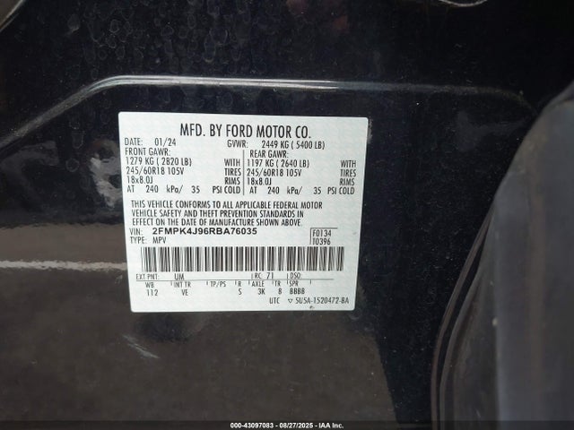 2FMPK4J96RBA76035 Ford gtdi
