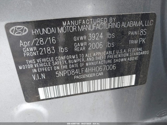 Hyundai Elantra 2017 5NPD84LF4HH067006 Image 9