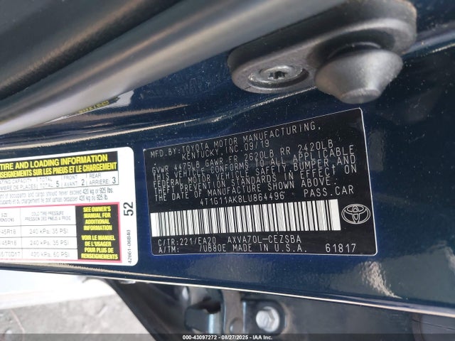 4T1G11AK8LU864496 Toyota a25a-fks