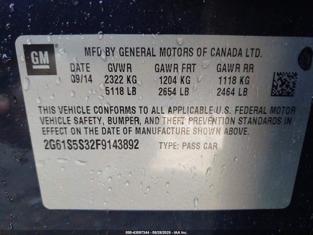 2015 CADILLAC XTS 2G61S5S32F9143892 Photo 8