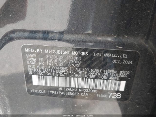 2024 MITSUBISHI MIRAGE ML32AUHJ1RH032080 Photo 8