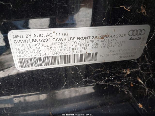 2007 AUDI A6 WAUDH94F87N087878 Photo 8