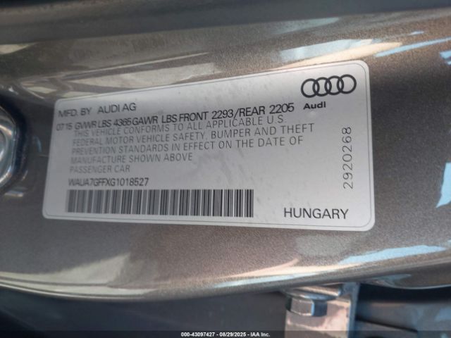 2016 AUDI A3 WAUA7GFFXG1018527 Photo 8