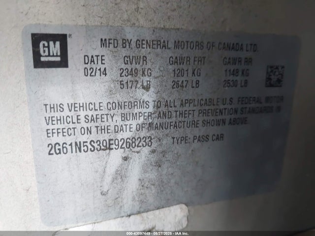 2014 CADILLAC XTS 2G61N5S39E9268233 Photo 8