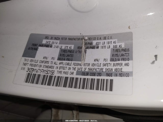 3MZBM1W71FM150158 Mazda pe