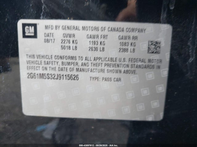 2018 CADILLAC XTS 2G61M5S32J9115626 Photo 8