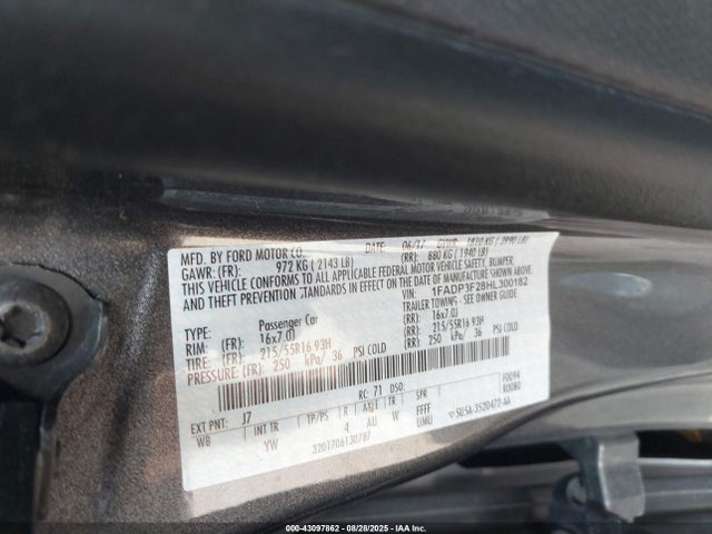 Ford 2.0l gdi 2017 1FADP3F28HL300182 Image 9