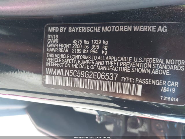WMWLN5C59G2E06537 Mini Clubman