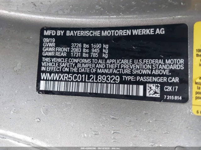 2020 MINI HARDTOP WMWXR5C01L2L89329 Photo 8